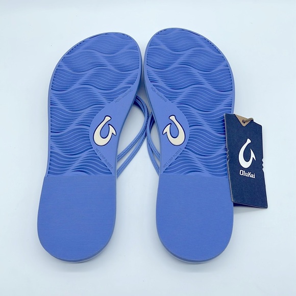 OluKai Women’s ‘Ākau Flip Flop Sandals Cloud Blue Size 10 New with Tags - Picture 8 of 9